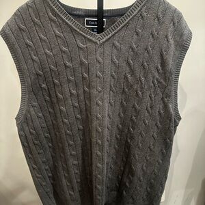Club Room Gray Cable Knit Sweater Vest